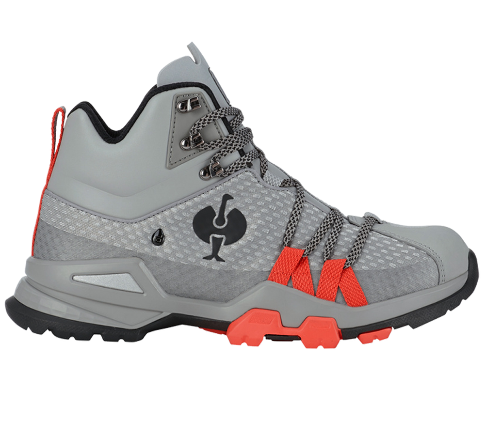 O2: O2 Work shoes e.s. Kobuk mid + pearlgrey/solarred