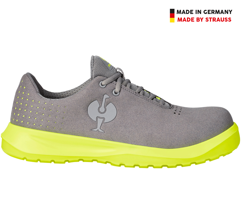 S1P: S1P Safety shoes e.s. Banco low + pearlgrey/high-vis yellow