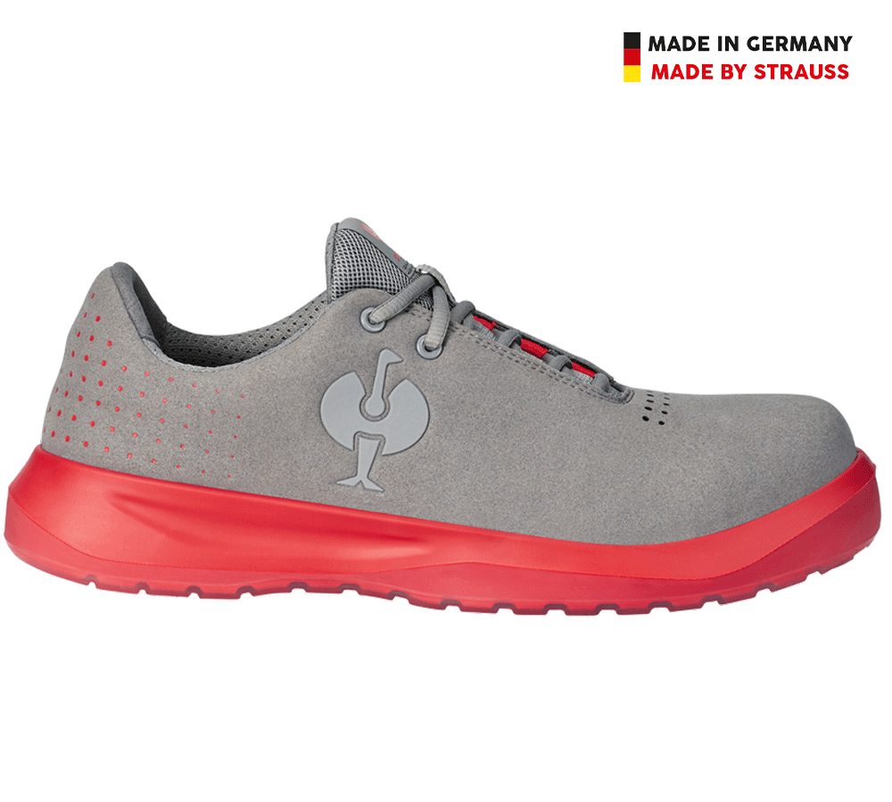 S1P: S1P Safety shoes e.s. Banco low + pearlgrey/solarred
