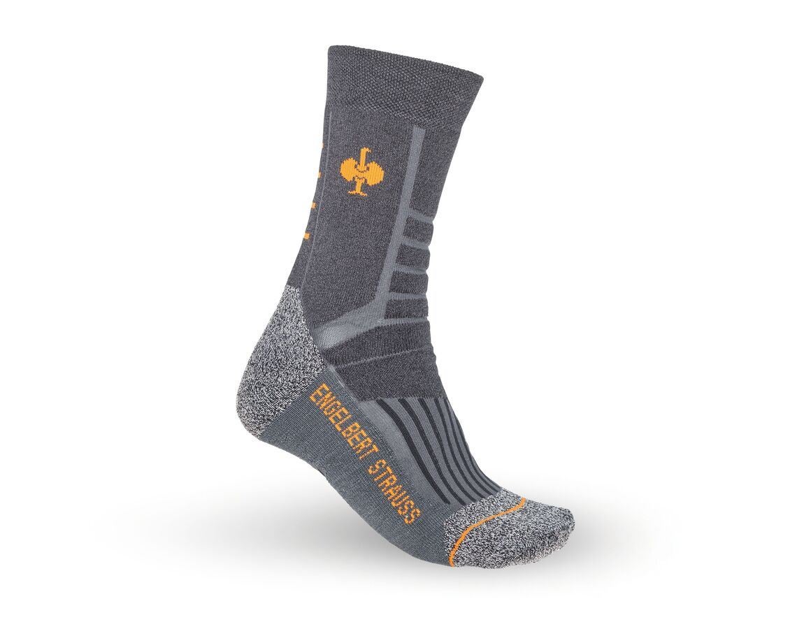 Socks: e.s. Allround socks function warm/high + dark grey melange