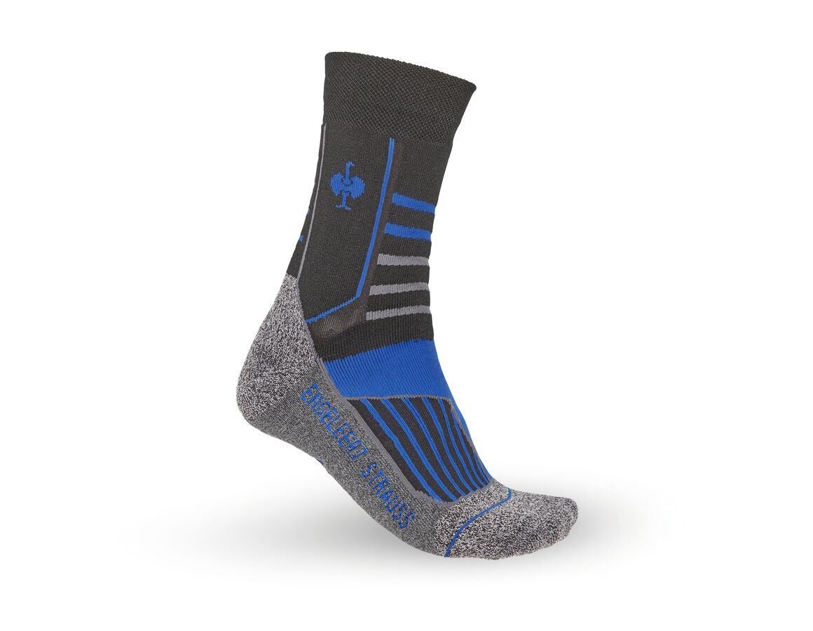 Socks: e.s. Allround socks function warm/high + black/aluminium/royalblue