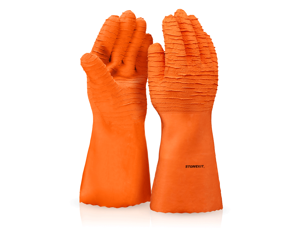 Coated: Latex gloves, extra long