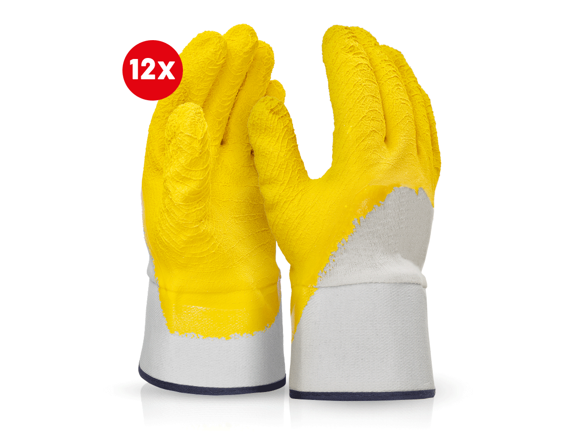 Belagt: Latexhandsker, manchetter, pakke med 12 stk.