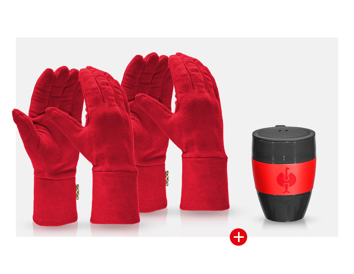 Tools and accessories: Gloves gift set II + fiery red