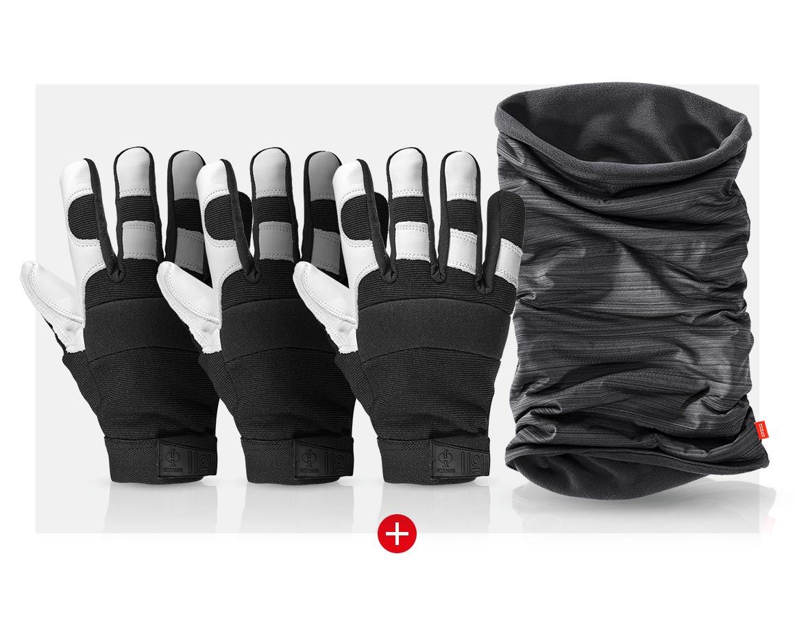 Tools and accessories: 3x Full leather assembly gloves Ice gift set
