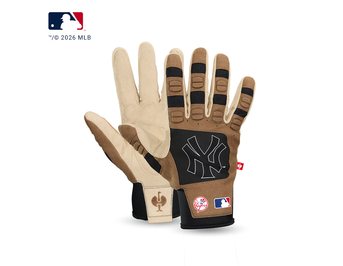 Hybrid: MLB™ Mechanic's gloves + NY brown/black