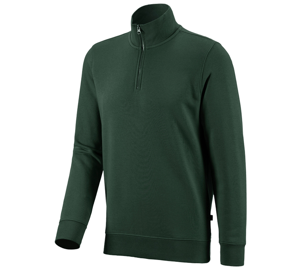 Emner: e.s. ZIP-Sweatshirt poly cotton + grøn