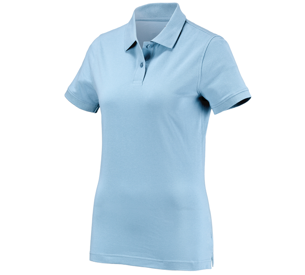 T-Shirts, Pullover & Skjorter: e.s. Polo-Shirt cotton, damer + lyseblå