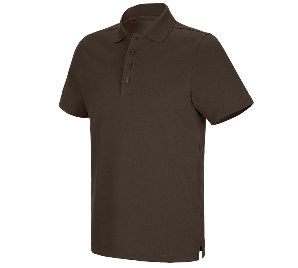 Shirts, Pullover & more: e.s. Functional polo shirt poly cotton + chestnut