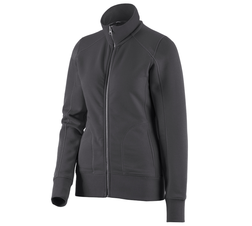 Topics: e.s. Sweat jacket poly cotton, ladies' + anthracite