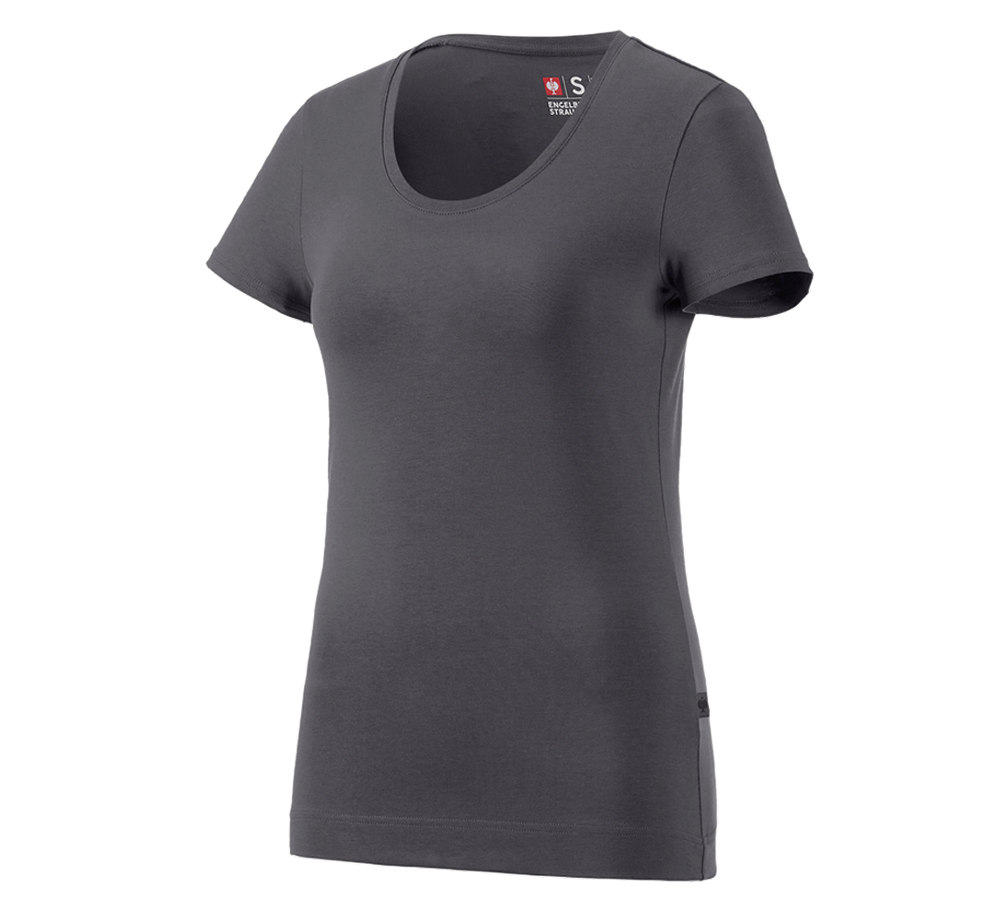 myDesign XMAS: e.s. T-shirt cotton stretch, ladies' + anthracite