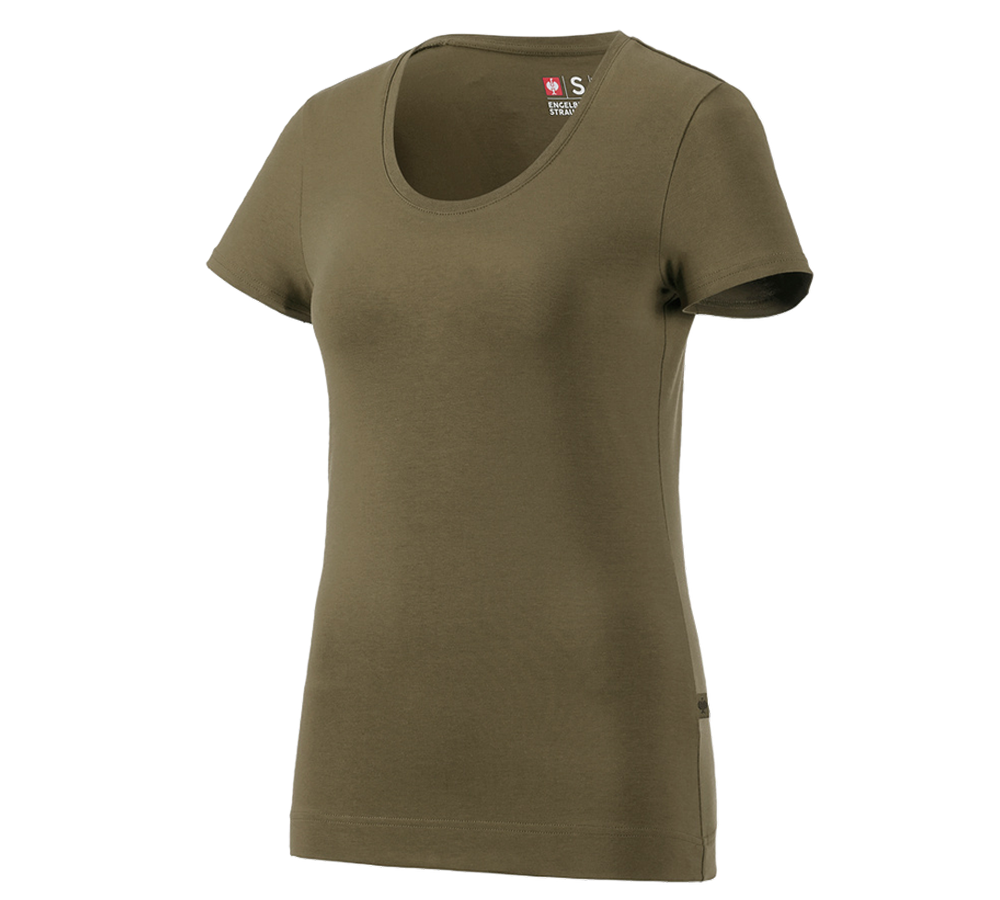 myDesign XMAS: e.s. T-shirt cotton stretch, ladies' + mudgreen