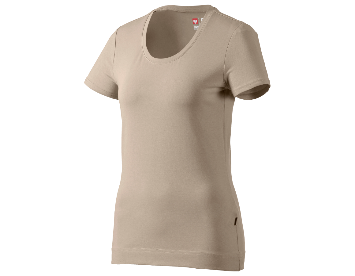 T-Shirts, Pullover & Skjorter: e.s. T-Shirt cotton stretch, damer + ler