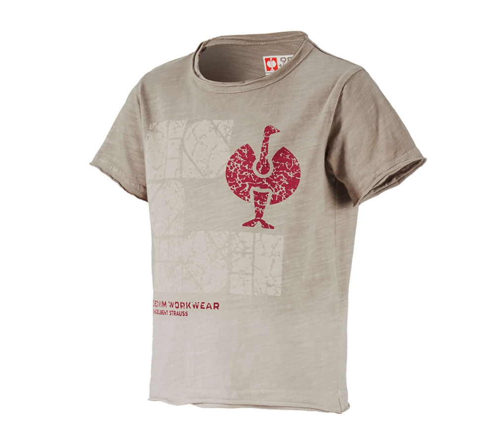 T-Shirts, Pullover & Skjorter: e.s. T-Shirt denim workwear, børne + taupe vintage