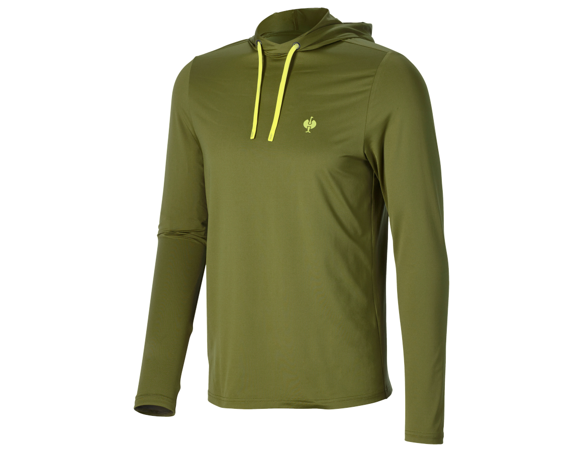 Shirts, Pullover & more: Functional hoody-longsleeve UV e.s.trail + junipergreen/limegreen