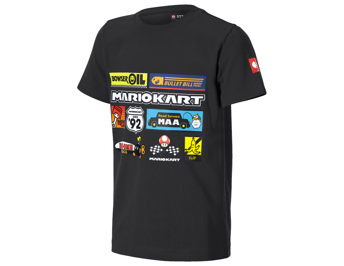 Samarbejde: Mario Kart T-shirt, børne + sort