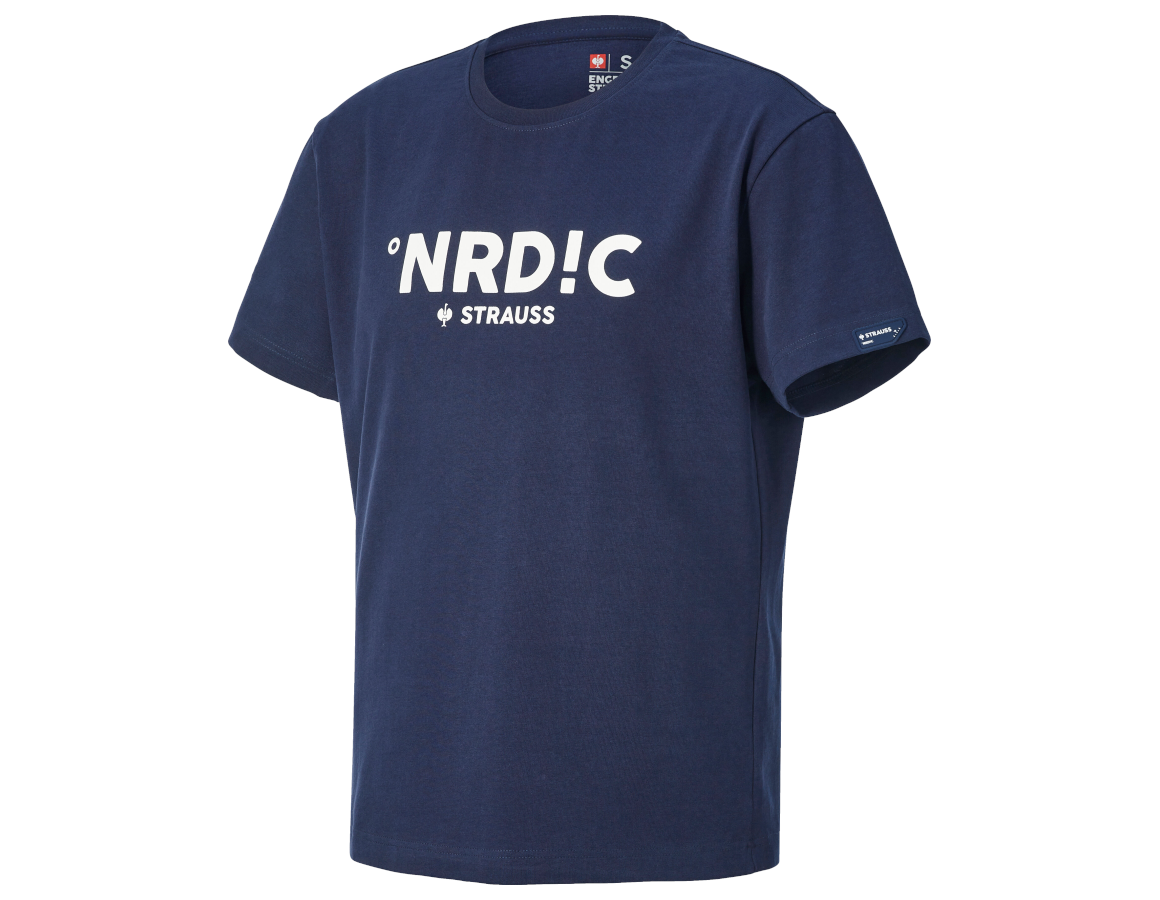 T-Shirts, Pullover & Skjorter: T-Shirt heavy e.s.line.nordic + mørkeblå/hvid