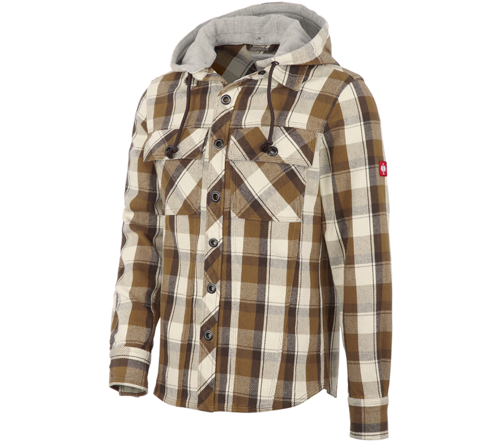 Shirts, Pullover & more: Hooded shirt e.s.roughtough + bark/walnut/nature