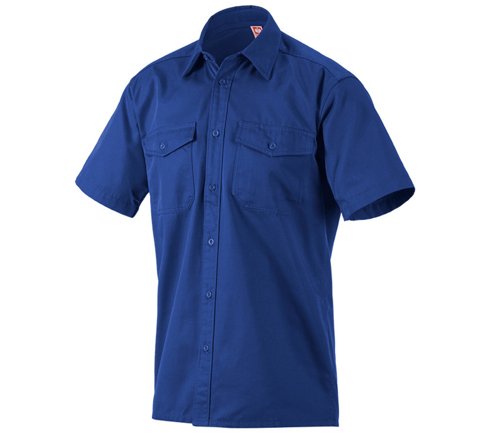 Topics: Work shirt e.s.classic, short sleeve + royalblue