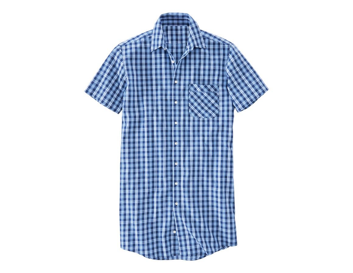 Shirts, Pullover & more: Short sleeved shirt Lübeck, extra long + navy/azure/royalblue