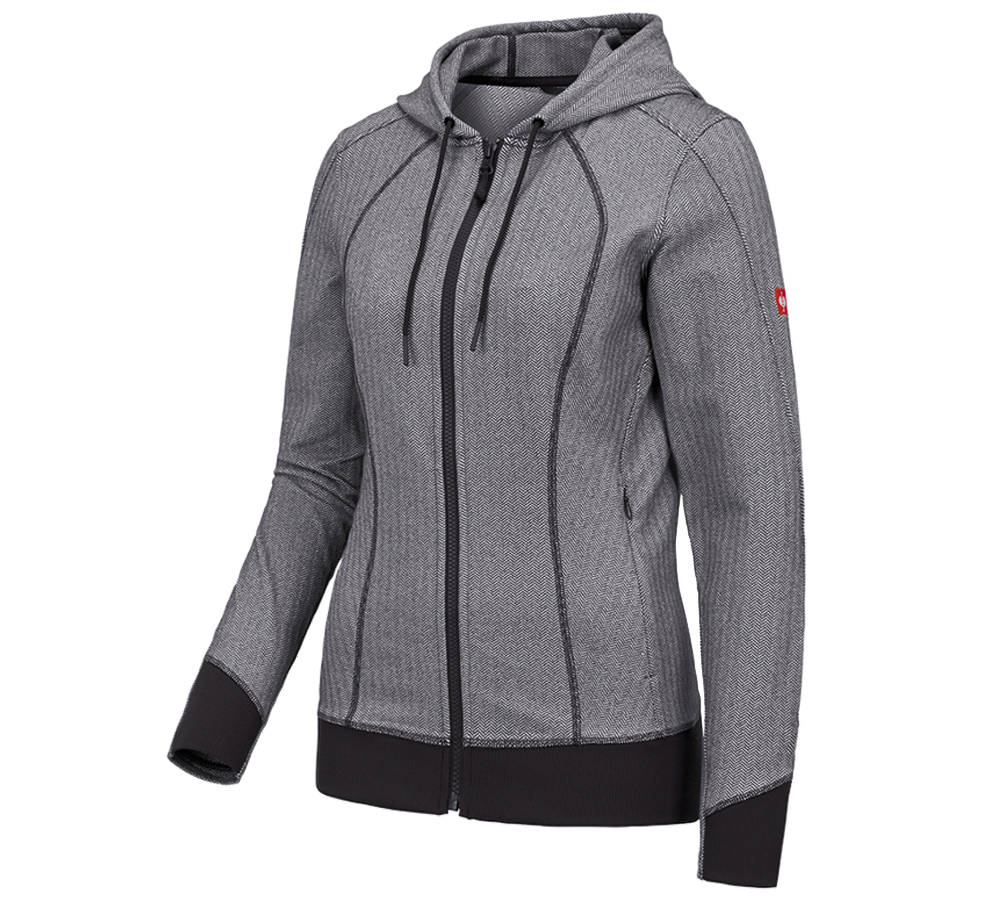 T-Shirts, Pullover & Skjorter: e.s. funktionshættejakke herringbone, damer + sort