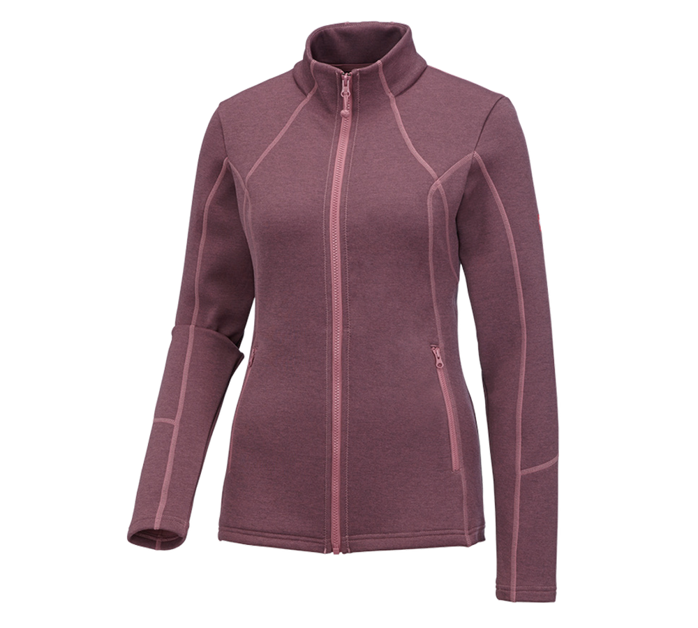 Work Jackets: e.s. Functional sweat jacket melange, ladies' + antiquepink melange