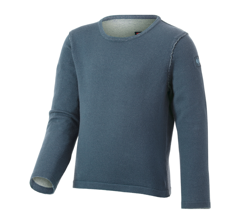 Topics: Knitted pullover e.s.iconic, children's + oxidblue