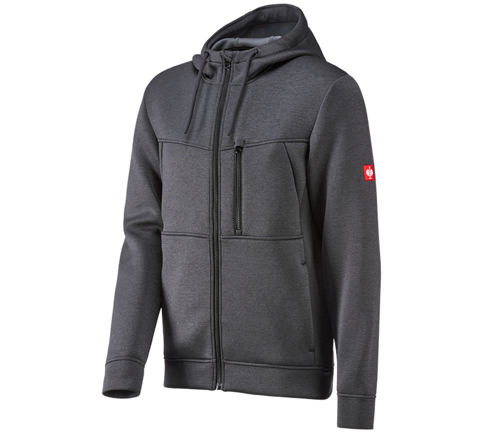Topics: Hooded jacket climafoam e.s.dynashield + graphite melange