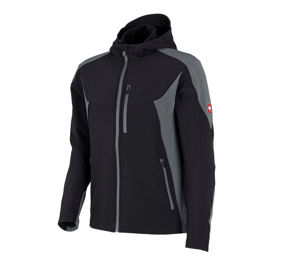 Topics: Softshell jacket e.s.vision + black/cement