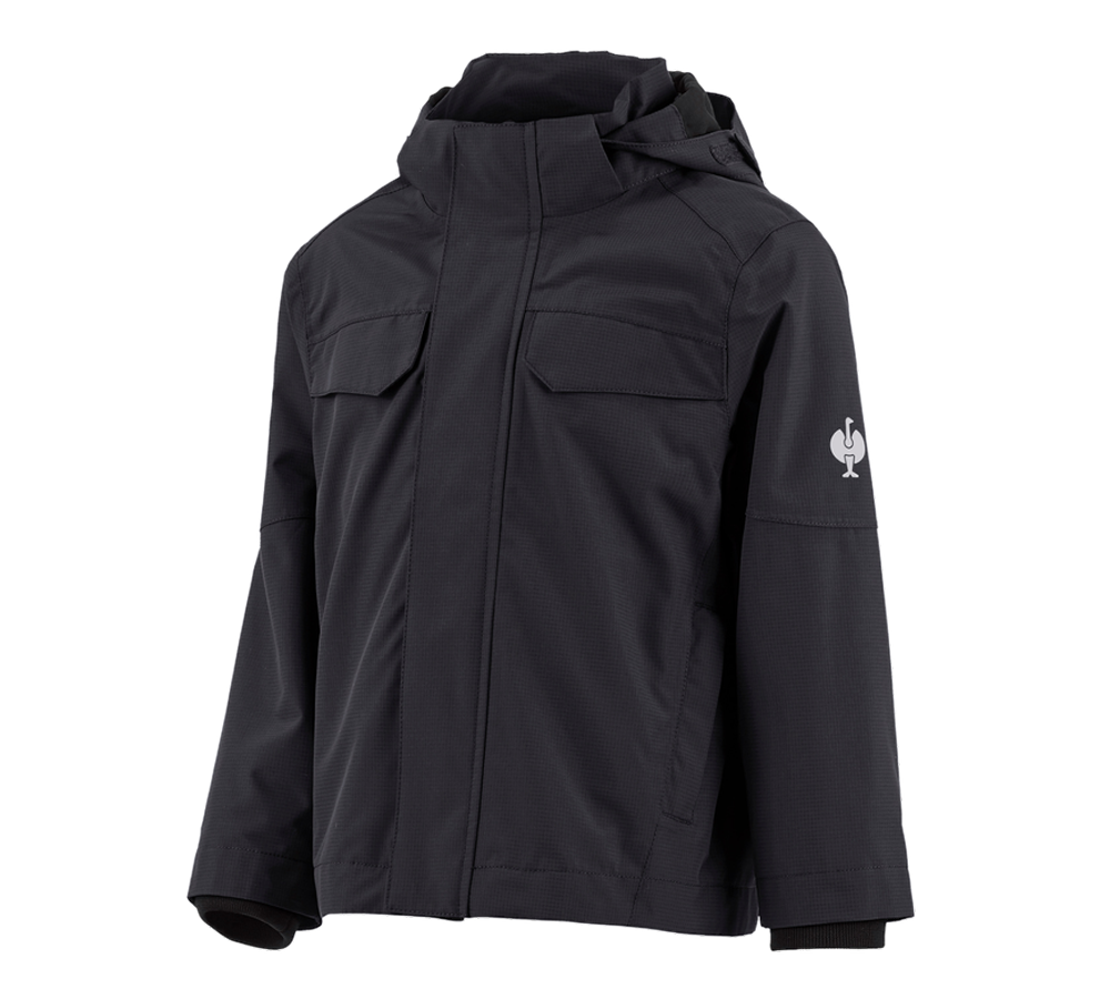 Topics: Rain jacket e.s.concrete, children's + black