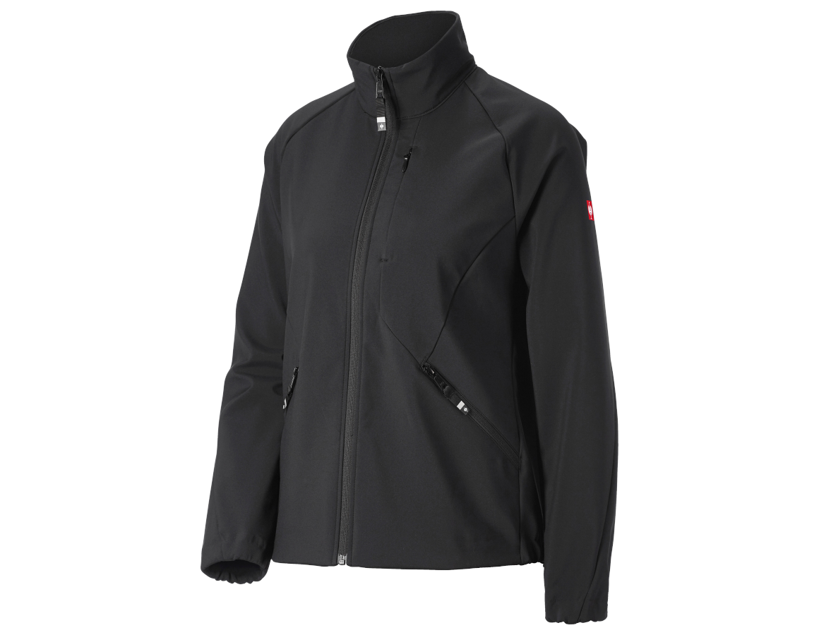 Work Jackets: Softshell jacket e.s.ambition, ladies' + black