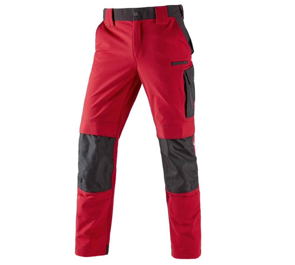 Gardening / Forestry / Farming: Functional trousers e.s.dynashield + fiery red/black