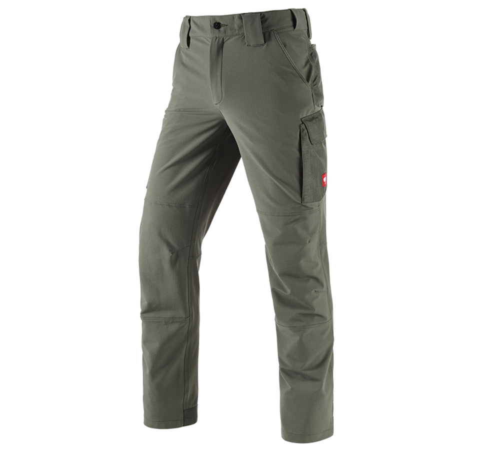 Work Trousers: Functional cargo trousers e.s.dynashield solid + thyme