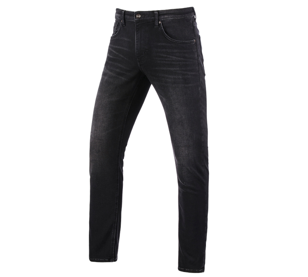 Arbejdsbukser: e.s. 5-Pocket jeans jog-denim + blackwashed