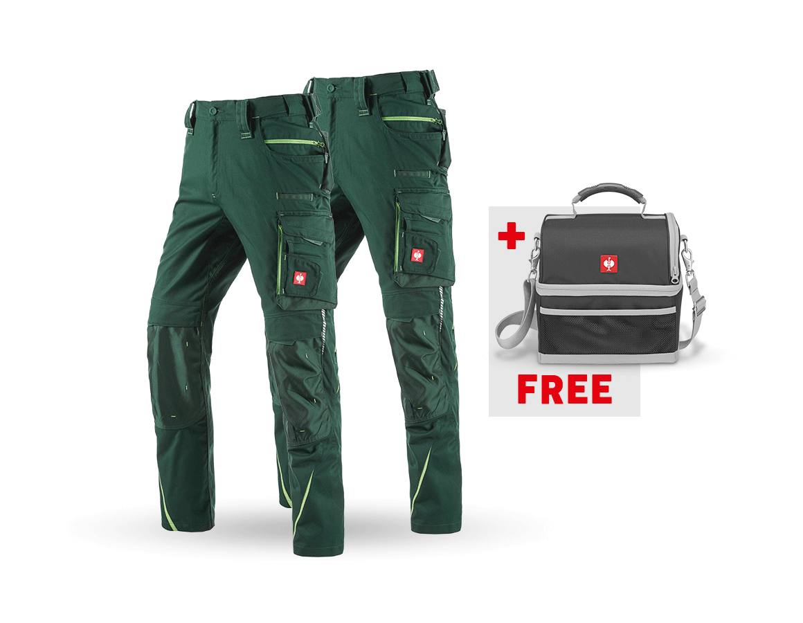 Clothing: SET: Trousers + Winter trousers e.s.motion 2020 + green/seagreen
