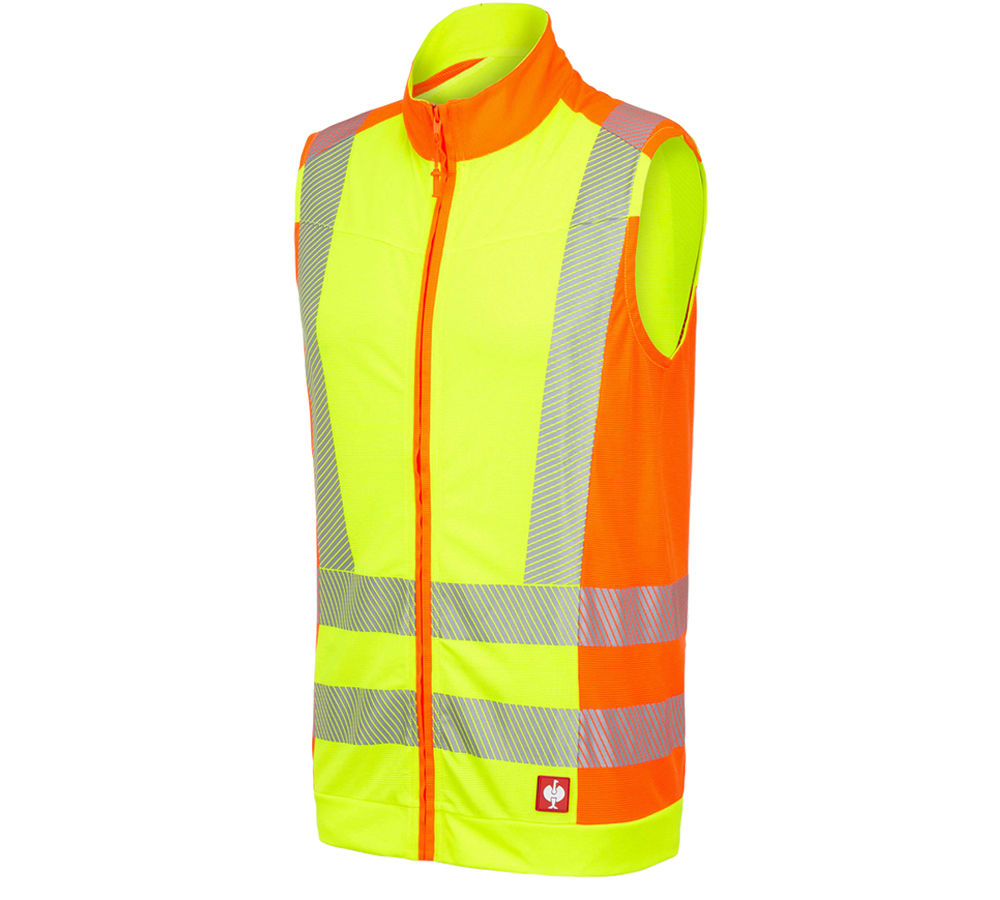 Topics: High-vis functional bodywarmer e.s.motion 2020 + high-vis yellow/high-vis orange