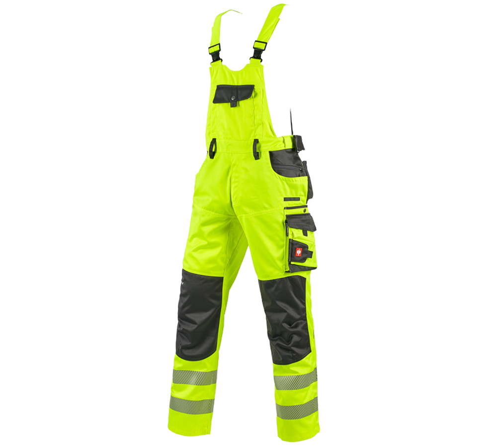 Topics: High-vis bib & brace e.s.motion + high-vis yellow/anthracite