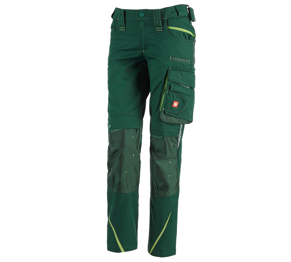 Work Trousers: Ladies' trousers e.s.motion 2020 + green/seagreen