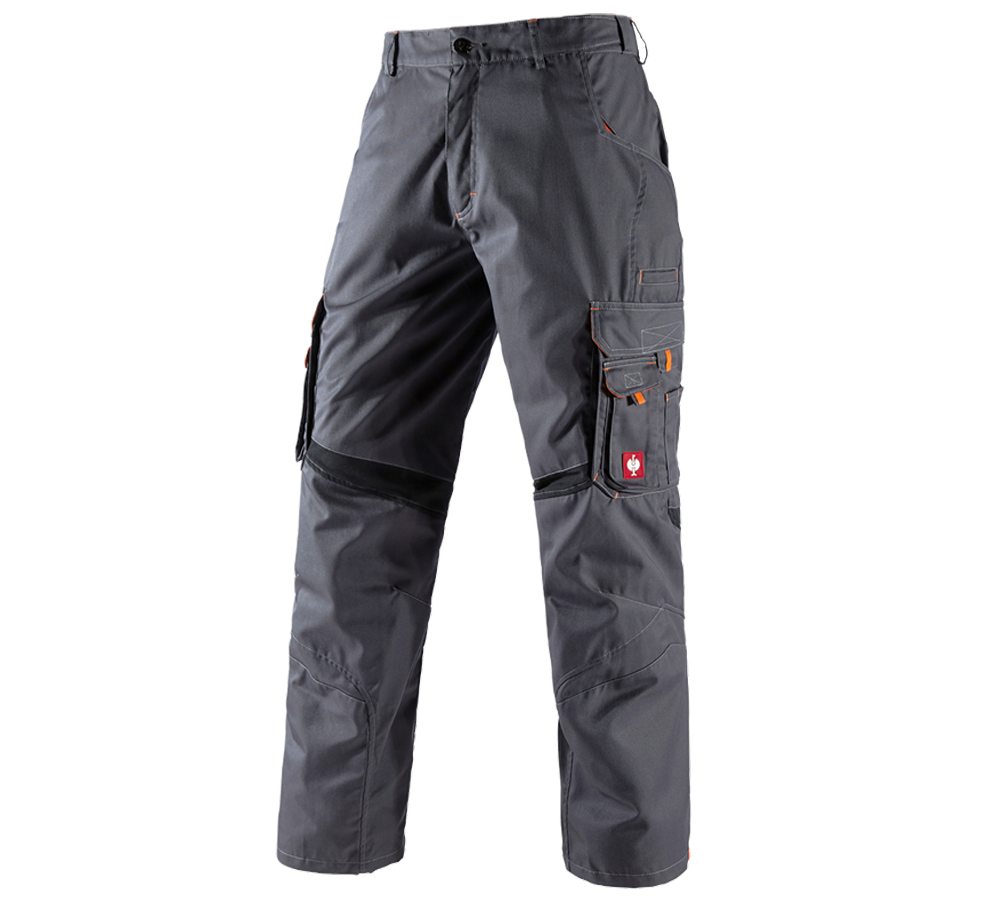 Work Trousers: Trousers e.s.akzent + anthracite/orange