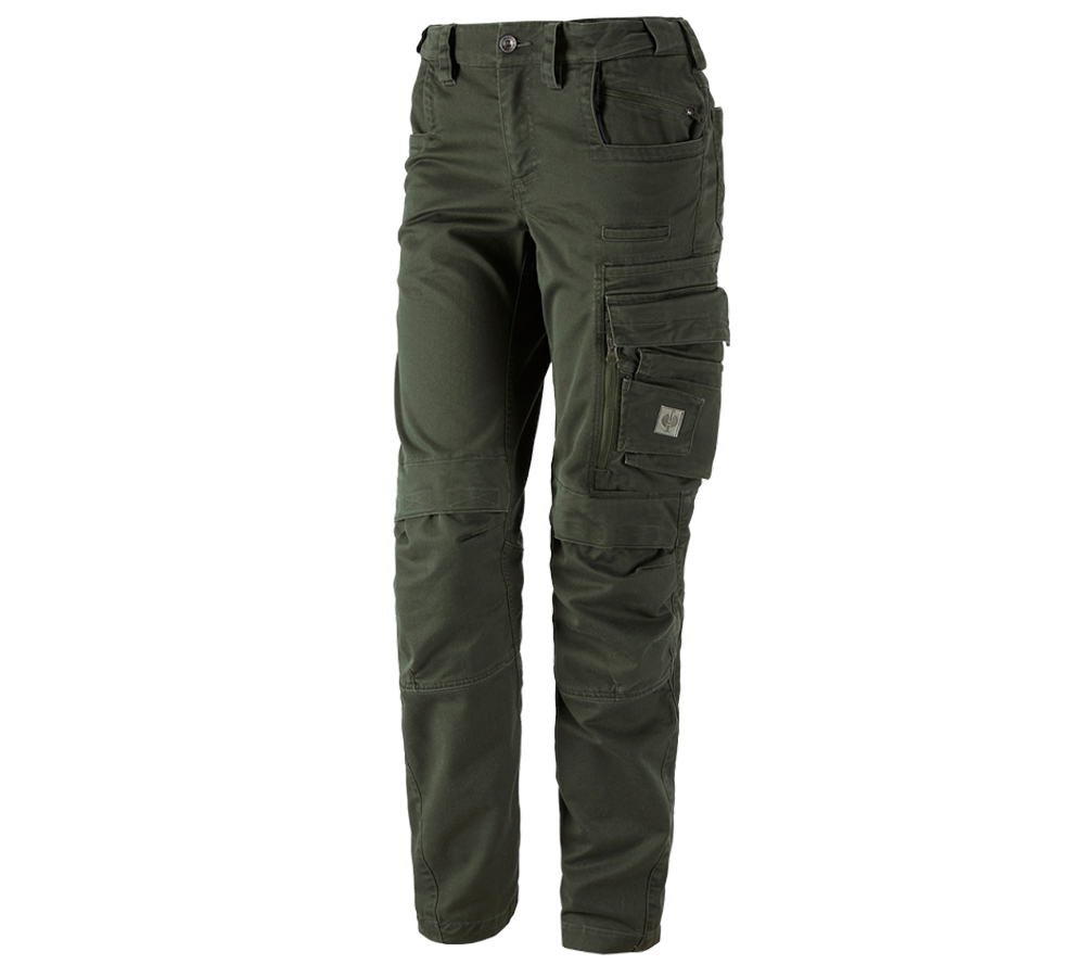 Emner: Bukser e.s.motion ten, damer + camouflagegrøn