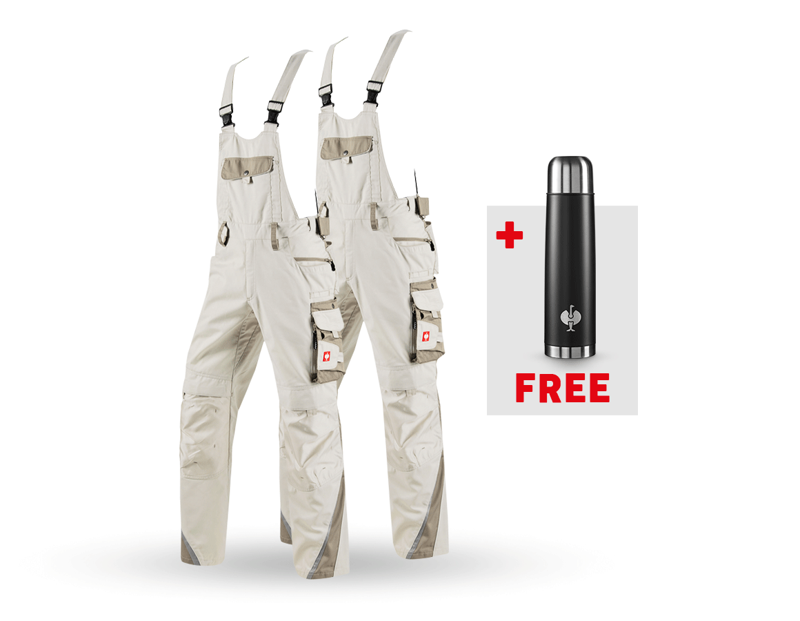 Clothing: SET: 2x Bib & brace e.s.motion + plaster/clay