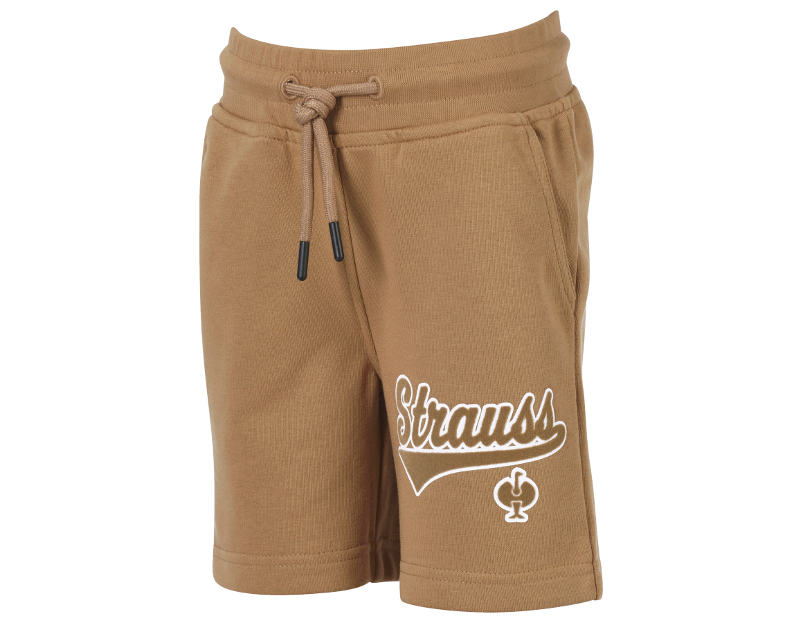 Accessories: Sweat shorts e.s.e:pic, children's + almondbrown