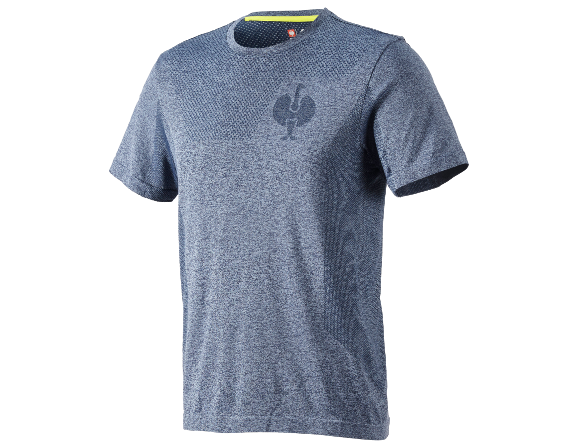T-Shirts, Pullover & Skjorter: T-Shirt seamless e.s.trail + dybblå melange