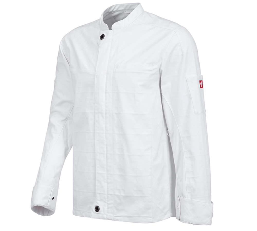 Shirts, Pullover & more: Work jacket long sleeved e.s.fusion, men's + white