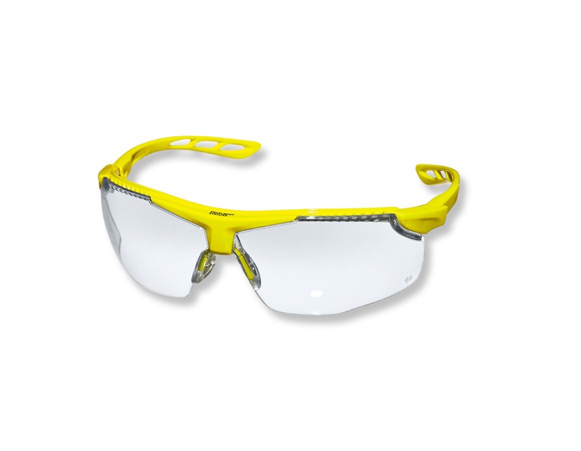 Safety Glasses: e.s. Safety glasses Loneos + high-vis yellow