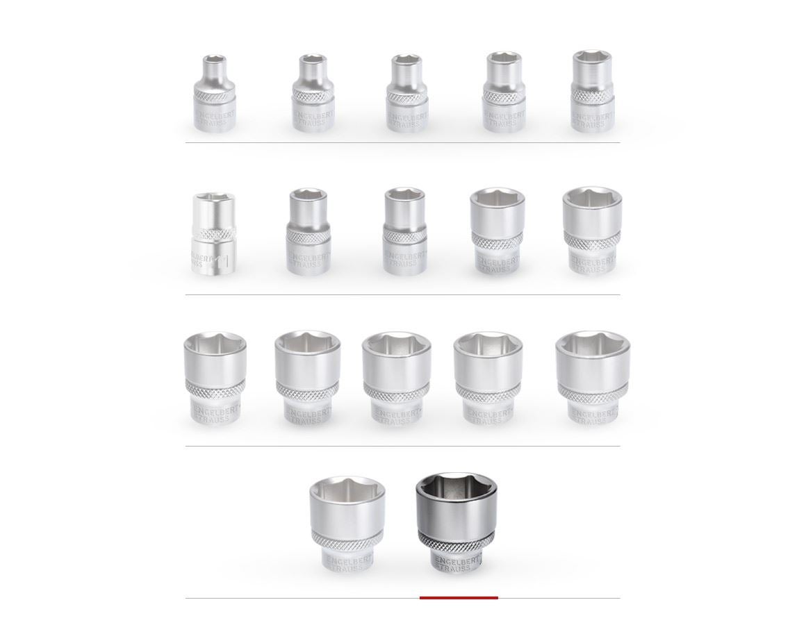 Topnøgle: e.s. topnøglesæt 3/8 6-kant