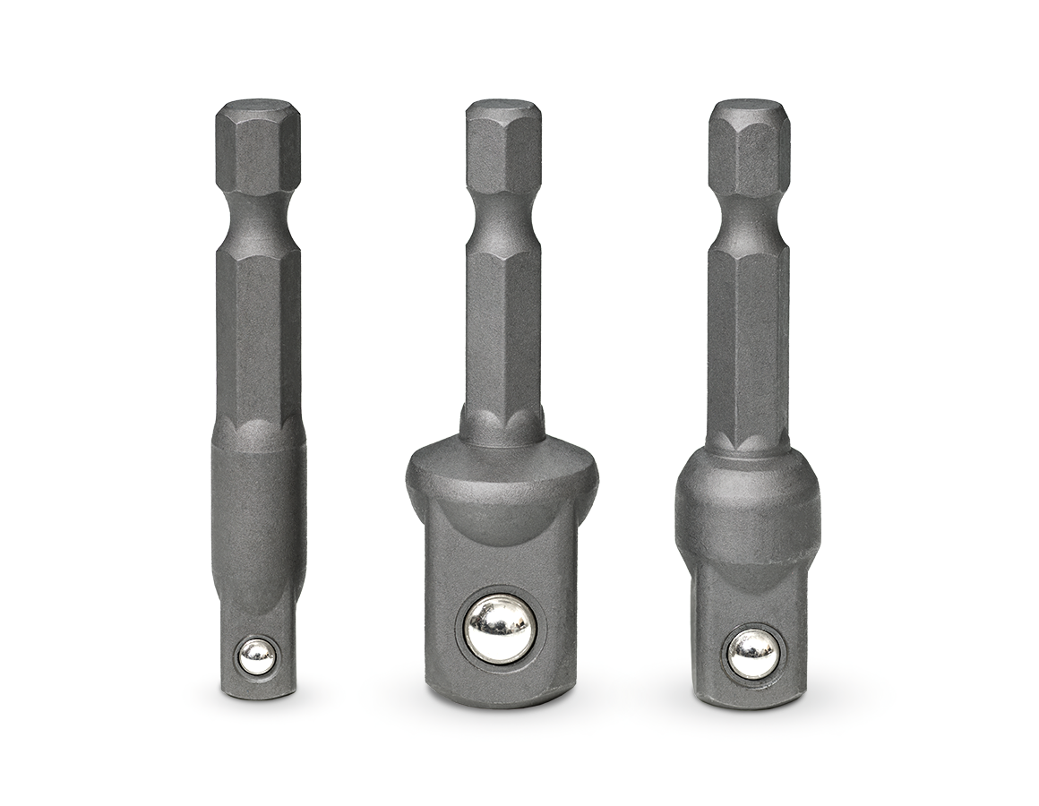 Bits: e.s. adaptersæt for boremaskine 1/4 + 3/8 + 1/2