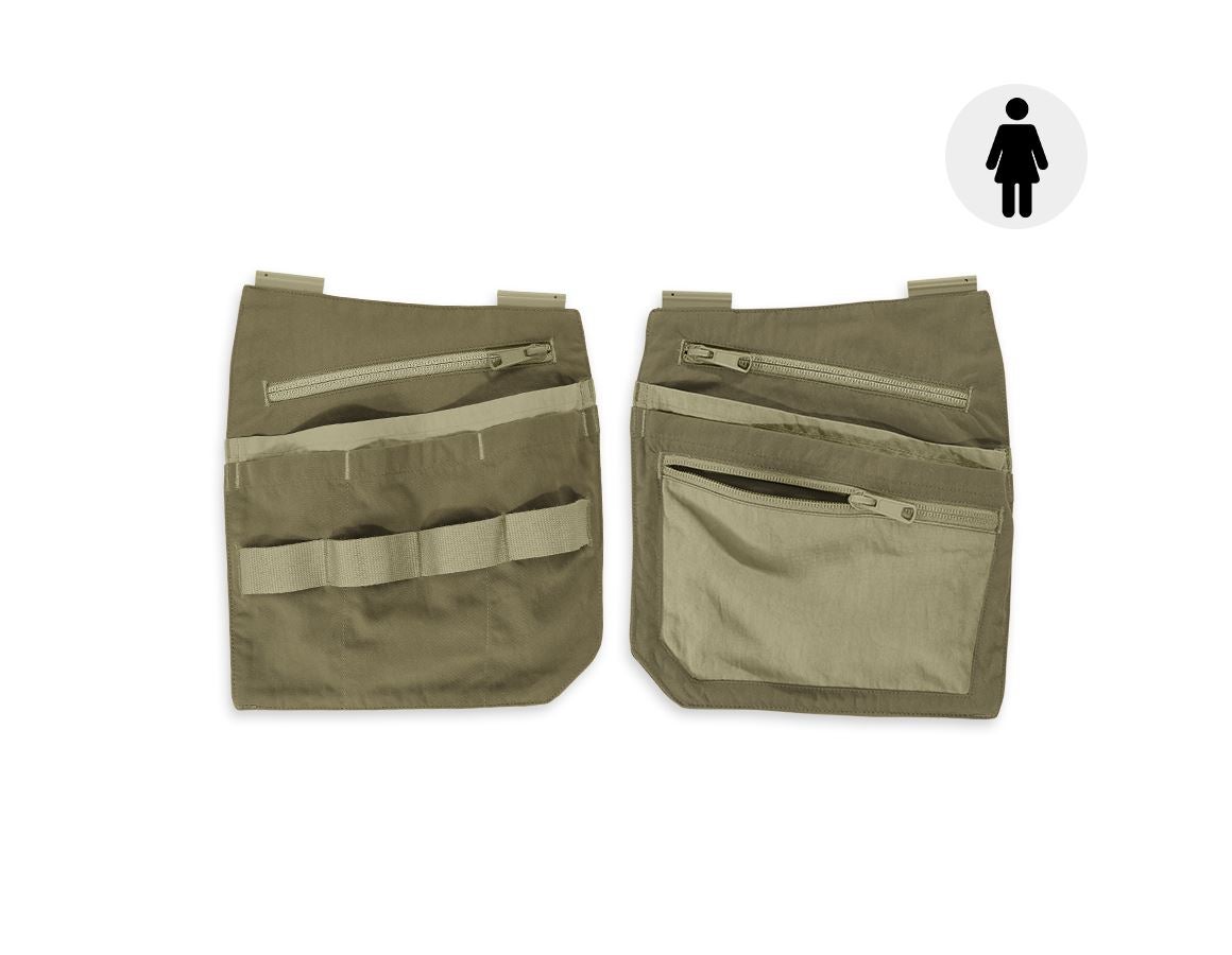 Accessories: Tool bags e.s.concrete light, ladies‘ + mudgreen/stipagreen