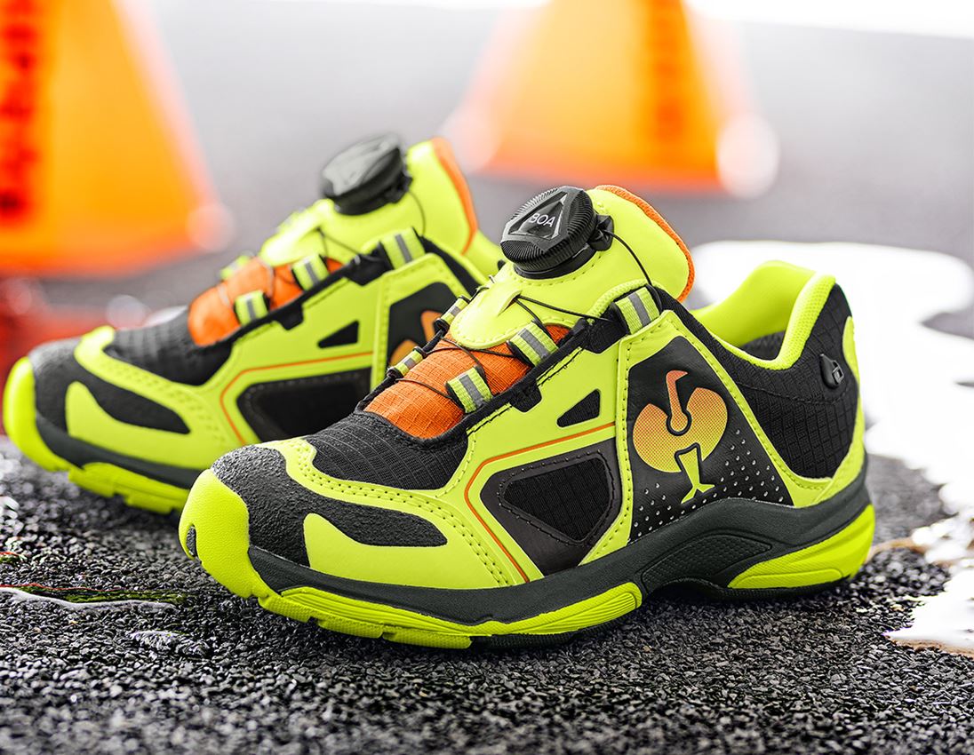 Kids Shoes: Allround shoes e.s. Minkar II, children's + black/high-vis yellow/high-vis orange