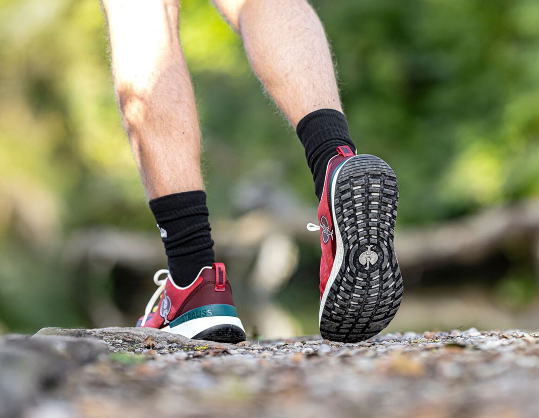 SB: SB sikkerhedssko e.s. Comoe low + opalrød/mahognirød 3